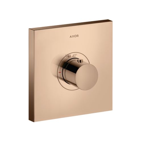 AXOR-HG-AXOR-ShowerSelect-Thermostat-HighFlow-Unterputz-eckig-Polished-Red-Gold-36718300 gallery number 1